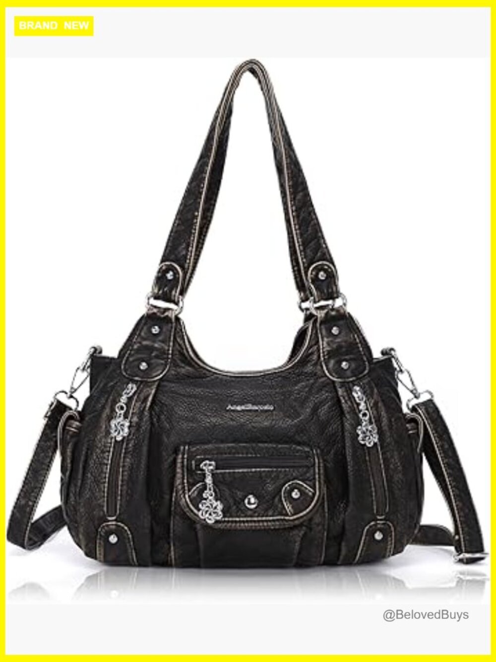 Soft PU Leather Hobo Shoulder Crossbody Bag Handbag Purse Tote